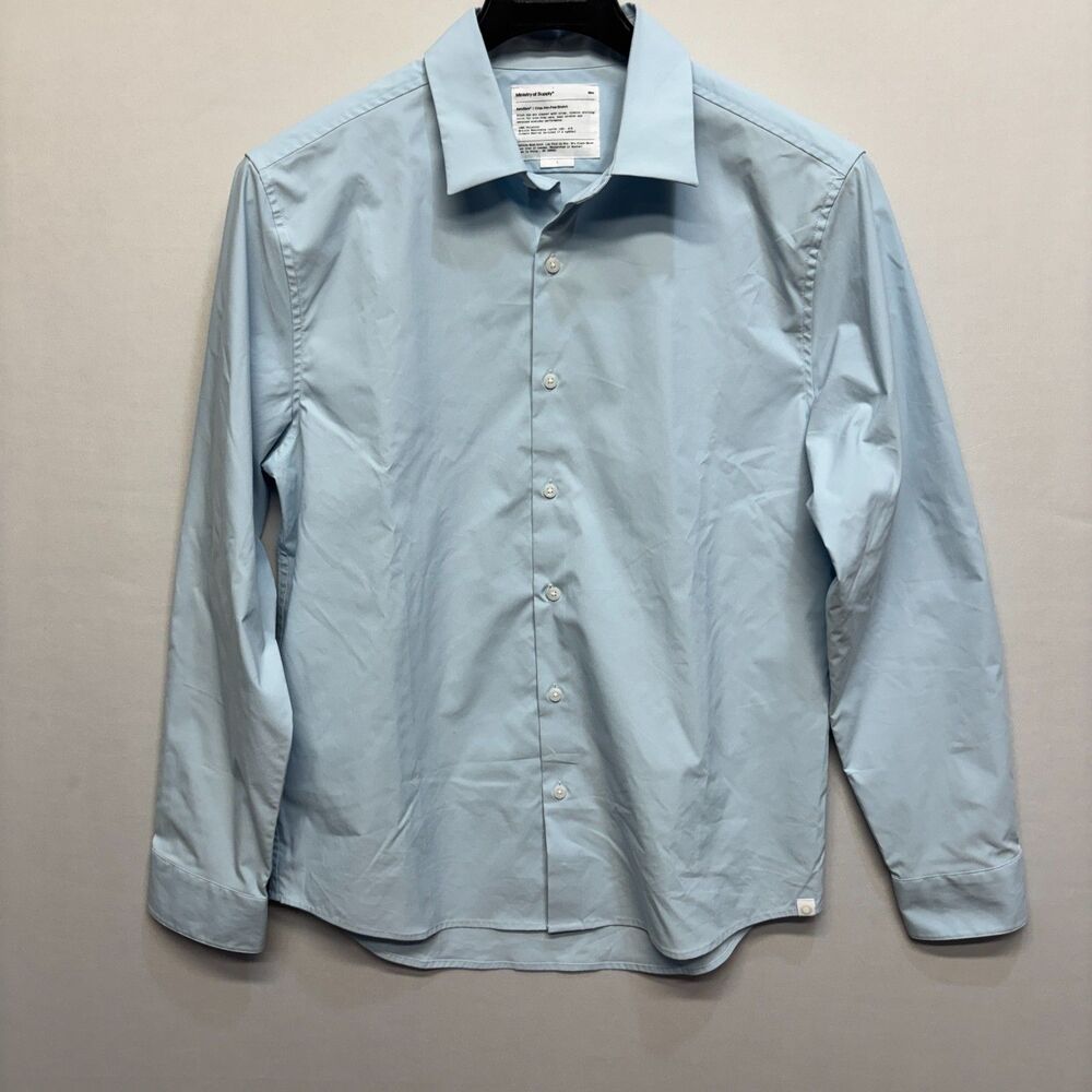 Ministry of Supply Aerozero Men Size Large Button Down Shirt Slim Fit C120 -27 - Picture 9 of 14